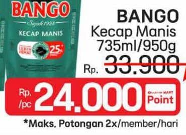 Promo Harga Bango Kecap Manis 735 ml - LotteMart