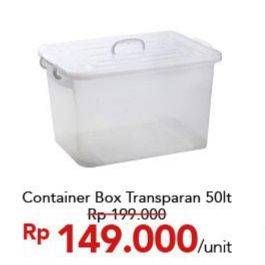 Promo Harga Container Box Transparan 50ltr  - Carrefour