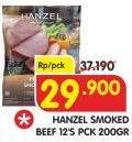 Promo Harga HANZEL Smoked Beef 200 gr - Superindo