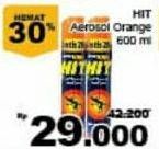 Promo Harga HIT Aerosol Orange 600 ml - Giant