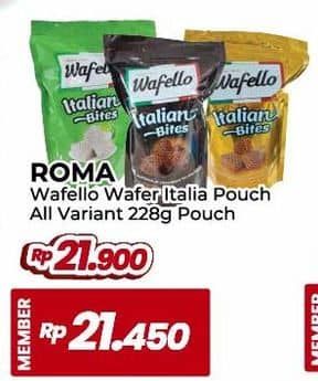 Promo Harga Roma Wafello Bites All Variants 228 gr - Yogya