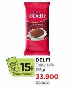 Promo Harga Delfi Chocolate Dairy Milk 125 gr - Watsons