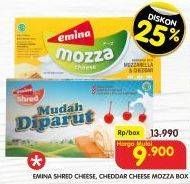 Promo Harga EMINA Cheddar Cheese Mozza, Shred 160 gr - Superindo