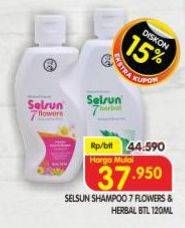 Promo Harga Selsun Shampoo Anti Dandruff 7 Flowers, Anti Dandruff 7 Herbal 120 ml - Superindo