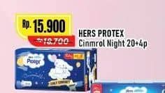 Promo Harga Hers Protex Comfort Night Wing 30cm, Wing 35cm 24 pcs - Alfamart