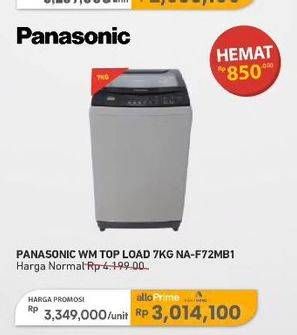 Promo Harga Panasonic NA-F72MB1 Washing Machine 7000 gr - Carrefour