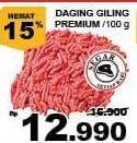 Promo Harga Daging Giling Sapi Premium per 100 gr - Giant