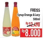 Promo Harga FREISS Syrup Squash Lychee, Orange 500 ml - Hypermart