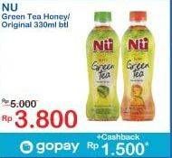 Promo Harga NU Green Tea Honey, Original 330 ml - Indomaret