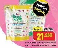 Promo Harga Yuri Hand Soap Lemon, Apple, Strawberry 375 ml - Superindo