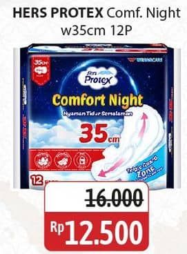 Promo Harga Hers Protex Comfort Night Wing 35cm 12 pcs - Alfamidi