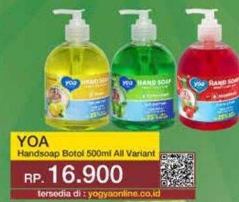 Promo Harga YOA Hand Soap All Variants 500 ml - Yogya