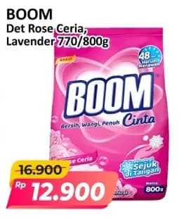 Promo Harga Boom Deterjen Bubuk Rose Ceria, Lavender 770 gr - Alfamart