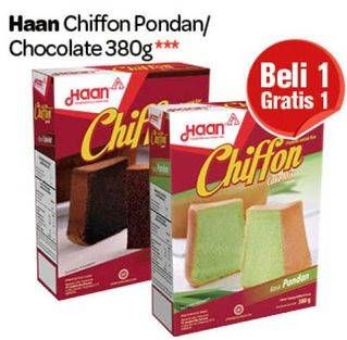 Promo Harga Haan Chiffon Cake Mic Coklat / Pandan  - Carrefour
