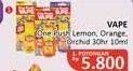 Promo Harga FUMAKILLA VAPE One Push Lemon 30 Hari, Orange 30 Hari, Purple Orchid 30 Hari 10 ml - Alfamidi