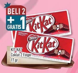 Promo Harga KIT KAT Chocolate 4 Fingers 2 Fingers 17 gr - Hypermart