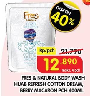 Promo Harga Fres & Natural Body Wash  - Superindo