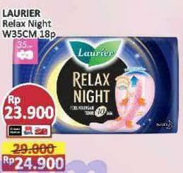 Promo Harga Laurier Relax Night 35cm 18 pcs - Alfamart