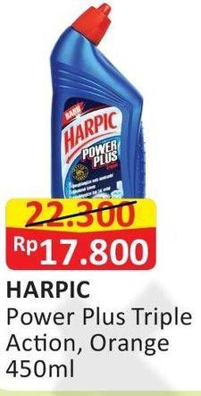 Promo Harga HARPIC Pembersih Kloset Power Plus, Triple Action, Orange 450 ml - Alfamart