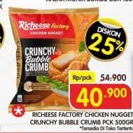 Promo Harga Richeese Factory Chicken Nugget Crunchy Bubble Crumb 500 gr - Superindo