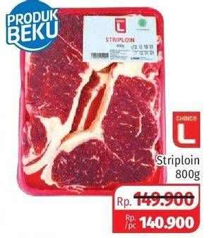 Promo Harga CHOICE L Striploin 800 gr - Lotte Grosir