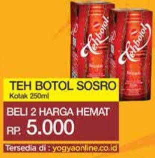 Promo Harga Sosro Teh Botol 250 ml - Yogya