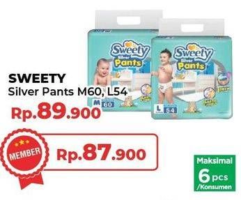 Promo Harga Sweety Silver Pants L54, M60 54 pcs - Yogya