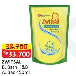 Promo Harga ZWITSAL Natural Baby Bath 2 In 1 Hair Body 450 ml - Alfamart