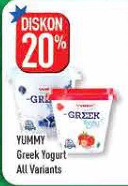 Promo Harga YUMMY Greek Yogurt All Variants  - Hypermart