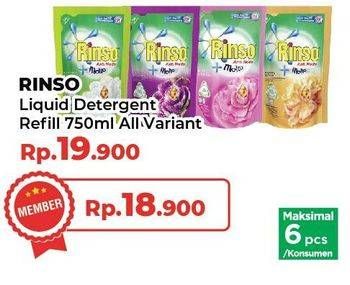 Promo Harga Rinso Liquid Detergent All Variants 750 ml - Yogya