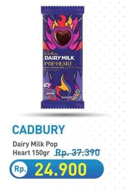 Promo Harga Cadbury Dairy Milk Pop Heart 150 gr - Hypermart