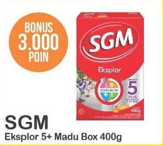 Promo Harga SGM Eksplor 5+ Susu Pertumbuhan Madu 400 gr - Alfamart