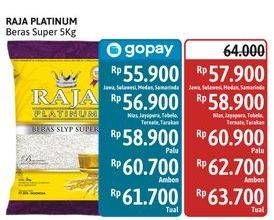 Promo Harga Raja Platinum Beras Slyp Super 5000 gr - Alfamidi