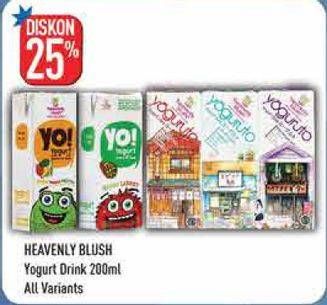 Promo Harga HEAVENLY BLUSH Yoghurt Drink All Variants 200 ml - Hypermart