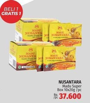 Promo Harga Madu Nusantara Madu Super per 10 sachet 20 gr - LotteMart