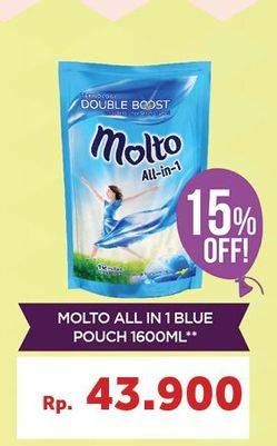 Promo Harga MOLTO All in 1 Blue 1600 ml - Carrefour