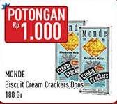 Promo Harga MONDE Cream Crackers 180 gr - Hypermart