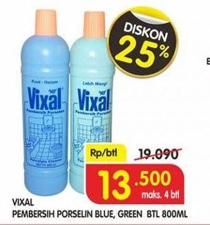 Promo Harga VIXAL Pembersih Porselen Blue, Green 800 ml - Superindo