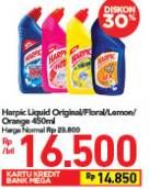 Promo Harga HARPIC Pembersih Kloset Power Plus Original, Fresh Floral, Fresh Lemon, Power Plus Orange 450 ml - Carrefour