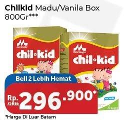 Promo Harga MORINAGA Chil Kid Gold Vanilla, Madu per 2 box 800 gr - Carrefour