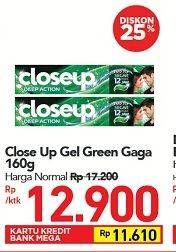 Promo Harga CLOSE UP Pasta Gigi Gel Green 160 gr - Carrefour