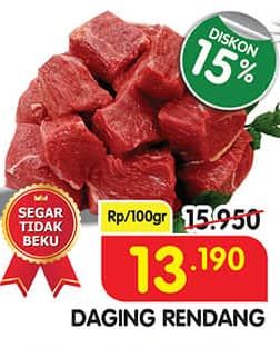 Promo Harga Daging Rendang Sapi per 100 gr - Superindo