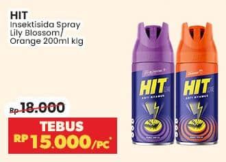 Promo Harga HIT Aerosol Lilly Blossom, Orange 200 ml - Indomaret