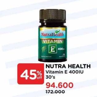 Promo Harga Nutrahealth Vitamin E 400 IU 30 pcs - Watsons