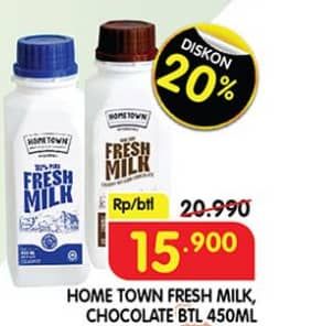 Promo Harga Hometown Fresh Milk Chocolate 450 ml - Superindo
