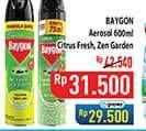 Promo Harga Baygon Insektisida Spray Citrus Fresh, Zen Garden 600 ml - Hypermart