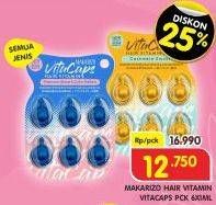 Promo Harga Makarizo Vitacaps Hair Vitamin All Variants per 6 pcs 1 ml - Superindo