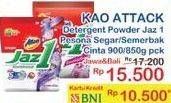 Promo Harga ATTACK Jaz1 Detergent Powder Pesona Segar, Semerbak Cinta 850 gr - Indomaret