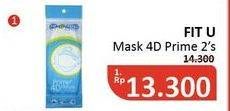 Promo Harga FIT-U-MASK Masker Prime 4D 2 pcs - Alfamidi