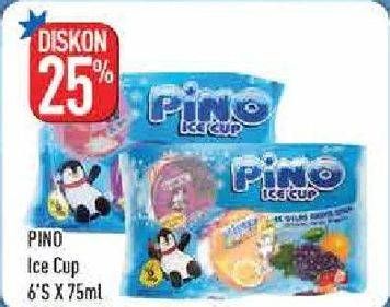 Promo Harga PINO Ice Cup per 6 pcs 75 ml - Hypermart